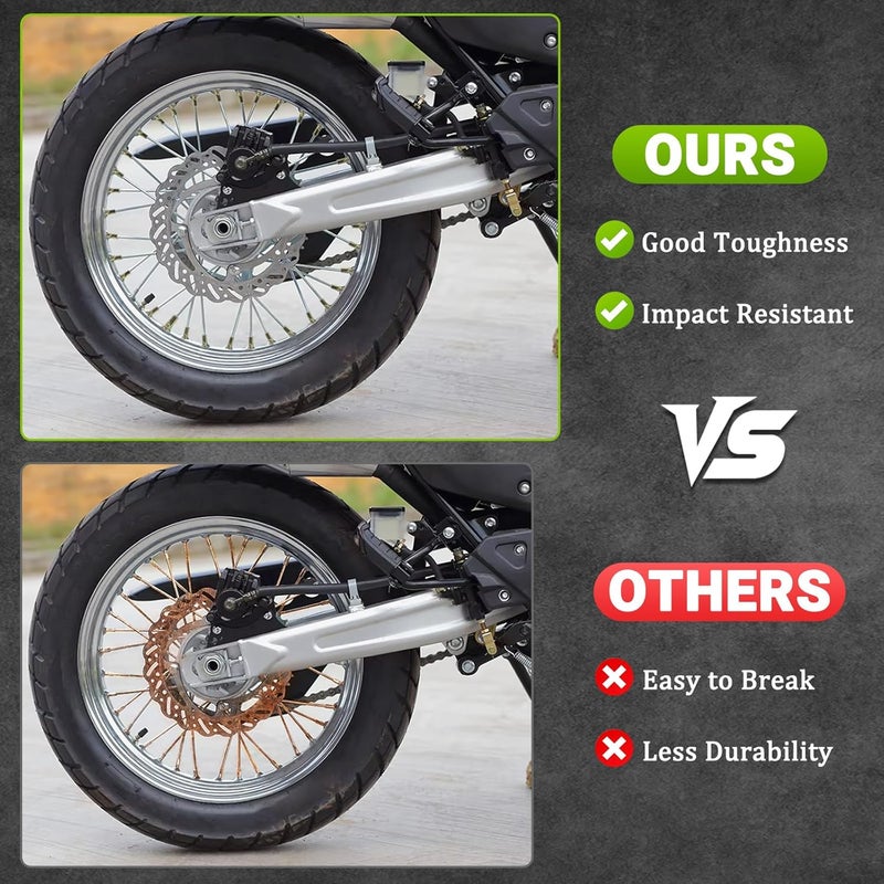 AICARS Motorcycle Spoke 170mm Length with 17 x 10mm Nuts Metal Motorcycle Wheel Spokes - Pack of 72 - Image 4